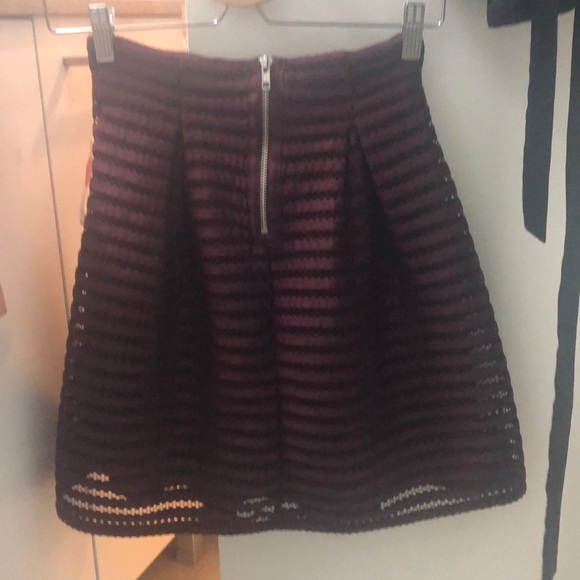 Burgundy/plum High waisted flare skirt - Picture 2 of 3